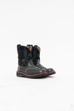 Load image into Gallery viewer, ARIAT x Fat Baby Black Rhinestone Leather Cowboy Boots (8W)