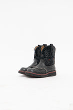 Load image into Gallery viewer, ARIAT x Fat Baby Black Rhinestone Leather Cowboy Boots (8W)