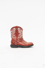 Load image into Gallery viewer, DURANGO x Red Leather Embroidered Biker Cowboy Boot (7W)