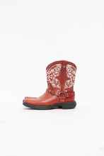 Load image into Gallery viewer, DURANGO x Red Leather Embroidered Biker Cowboy Boot (7W)
