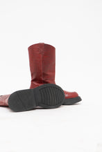 Load image into Gallery viewer, L'INTERVALLE x Made in Spain x Red Croc Platform Leather Boots (10M, 11W)