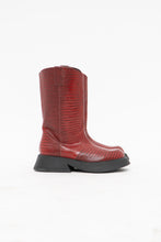 Load image into Gallery viewer, L'INTERVALLE x Made in Spain x Red Croc Platform Leather Boots (10M, 11W)