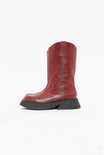 Load image into Gallery viewer, L'INTERVALLE x Made in Spain x Red Croc Platform Leather Boots (10M, 11W)