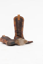 Load image into Gallery viewer, Vintage x Made in Brazil x BCBG Red, Camel Snakeskin Cowboy Boot (6)