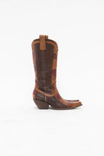 Load image into Gallery viewer, Vintage x Made in Brazil x BCBG Red, Camel Snakeskin Cowboy Boot (6)