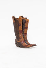 Load image into Gallery viewer, Vintage x Made in Brazil x BCBG Red, Camel Snakeskin Cowboy Boot (6)