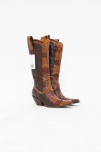 Load image into Gallery viewer, Vintage x Made in Brazil x BCBG Red, Camel Snakeskin Cowboy Boot (6)