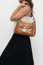 Load image into Gallery viewer, Vintage x ANTONIO MELANI Camel Croc Leather Purse