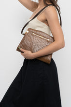 Load image into Gallery viewer, Vintage x Camel Ostrich Leather Purse