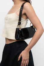 Load image into Gallery viewer, Vintage x STUART WEITZMAN Black Patent Leather Purse