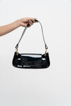 Load image into Gallery viewer, Vintage x STUART WEITZMAN Black Patent Leather Purse