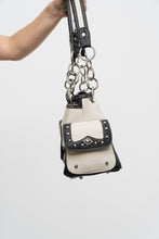 Load image into Gallery viewer, Vintage x MONTANA WEST Black, White Pebble Leather Rhinestone Purse