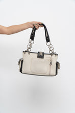Load image into Gallery viewer, Vintage x MONTANA WEST Black, White Pebble Leather Rhinestone Purse