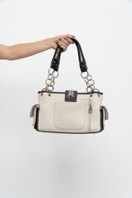 Load image into Gallery viewer, Vintage x MONTANA WEST Black, White Pebble Leather Rhinestone Purse