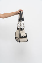 Load image into Gallery viewer, Vintage x MONTANA WEST Black, White Pebble Leather Rhinestone Purse