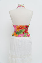 Load image into Gallery viewer, Vintage x Pink Floral Tropical Halter (M, L)