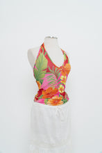 Load image into Gallery viewer, Vintage x Pink Floral Tropical Halter (M, L)