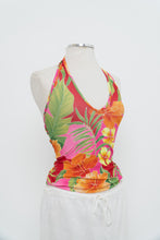 Load image into Gallery viewer, Vintage x Pink Floral Tropical Halter (M, L)