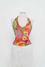 Load image into Gallery viewer, Vintage x Pink Floral Tropical Halter (M, L)