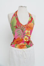 Load image into Gallery viewer, Vintage x Pink Floral Tropical Halter (M, L)