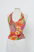 Load image into Gallery viewer, Vintage x Pink Floral Tropical Halter (M, L)