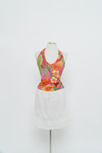 Load image into Gallery viewer, Vintage x Pink Floral Tropical Halter (M, L)