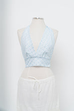 Load image into Gallery viewer, Vintage x Blue, White Lace Halter Top (S-L)