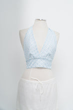 Load image into Gallery viewer, Vintage x Blue, White Lace Halter Top (S-L)