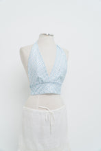 Load image into Gallery viewer, Vintage x Blue, White Lace Halter Top (S-L)