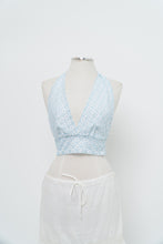 Load image into Gallery viewer, Vintage x Blue, White Lace Halter Top (S-L)