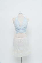 Load image into Gallery viewer, Vintage x Blue, White Lace Halter Top (S-L)