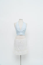 Load image into Gallery viewer, Vintage x Blue, White Lace Halter Top (S-L)