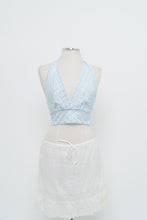 Load image into Gallery viewer, Vintage x Blue, White Lace Halter Top (S-L)