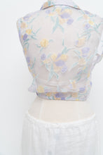 Load image into Gallery viewer, Vintage x Light Purple Mesh Floral Cropped Vest (L)