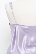 Load image into Gallery viewer, Vintage x Lilac Satin Lace-cutout Tank (L)