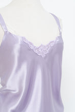 Load image into Gallery viewer, Vintage x Lilac Satin Lace-cutout Tank (L)
