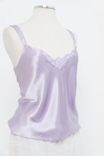 Load image into Gallery viewer, Vintage x Lilac Satin Lace-cutout Tank (L)