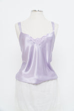 Load image into Gallery viewer, Vintage x Lilac Satin Lace-cutout Tank (L)