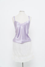 Load image into Gallery viewer, Vintage x Lilac Satin Lace-cutout Tank (L)