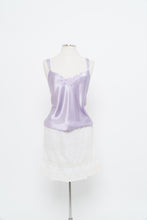 Load image into Gallery viewer, Vintage x Lilac Satin Lace-cutout Tank (L)