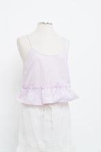 Load image into Gallery viewer, Modern x VERO MODA Light Pink Fine Stripe Peplum Crop (M)