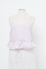 Load image into Gallery viewer, Modern x VERO MODA Light Pink Fine Stripe Peplum Crop (M)