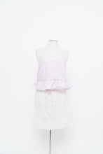 Load image into Gallery viewer, Modern x VERO MODA Light Pink Fine Stripe Peplum Crop (M)