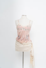 Load image into Gallery viewer, Vintage x FREE FOR HUMANITY Pink Sequin, Lace Silk Tank (M)