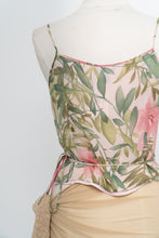 Load image into Gallery viewer, Vintage x ANN TAYLOR Light Pink Floral Silk Wrap Tank (M)