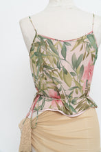 Load image into Gallery viewer, Vintage x ANN TAYLOR Light Pink Floral Silk Wrap Tank (M)