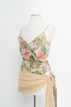Load image into Gallery viewer, Vintage x ANN TAYLOR Light Pink Floral Silk Wrap Tank (M)