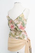 Load image into Gallery viewer, Vintage x ANN TAYLOR Light Pink Floral Silk Wrap Tank (M)