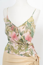 Load image into Gallery viewer, Vintage x ANN TAYLOR Light Pink Floral Silk Wrap Tank (M)