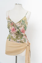 Load image into Gallery viewer, Vintage x ANN TAYLOR Light Pink Floral Silk Wrap Tank (M)